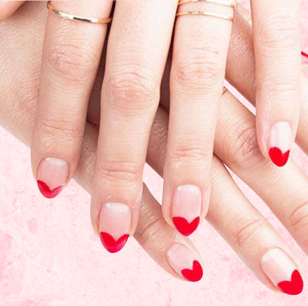 Valentine's Day Nail Art Heart Manicure - Red Heart Nail Art Tutorial