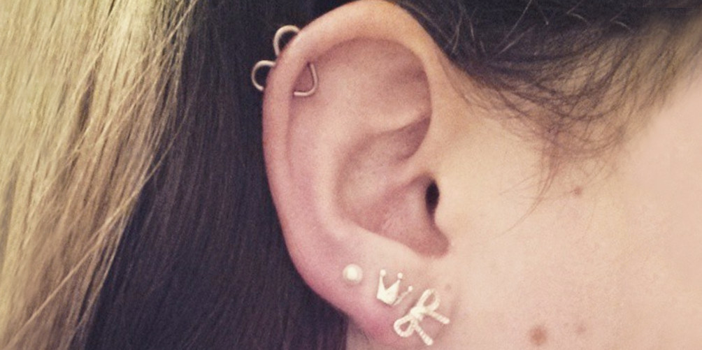 Photos of Heart-Shaped Ear Piercings - Heartilage Ear Piercing Trend