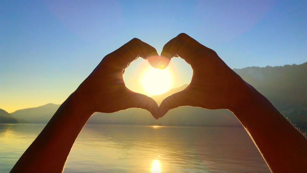 heart shape and sun