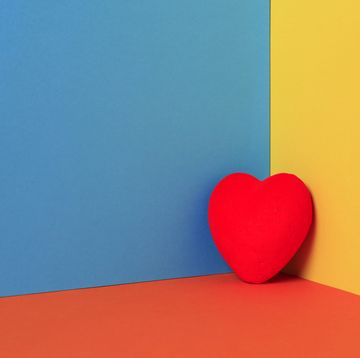 Heart shape on color background