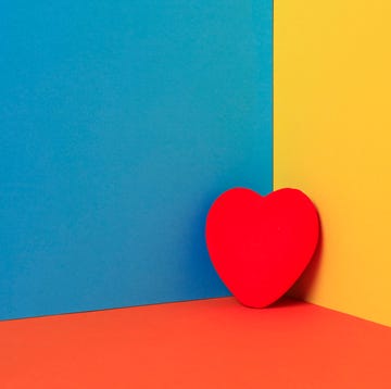 Heart shape on color background