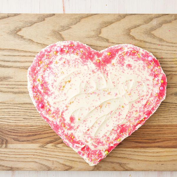heart shaped cake