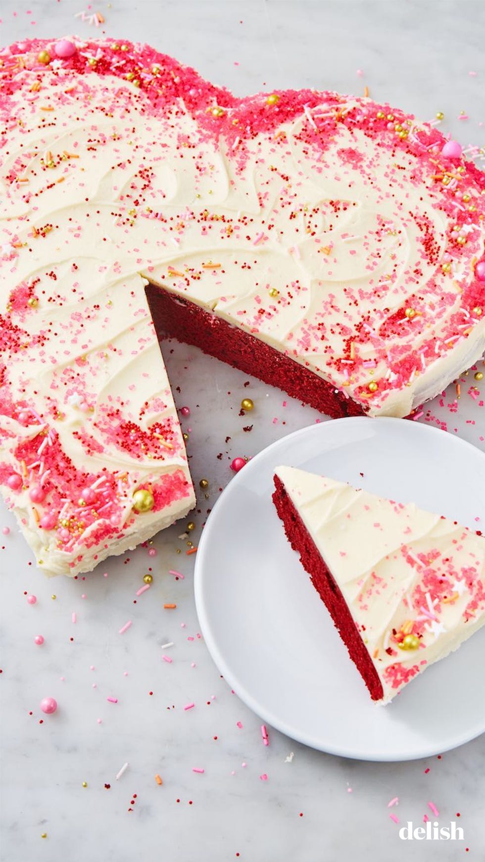 heart shaped cake