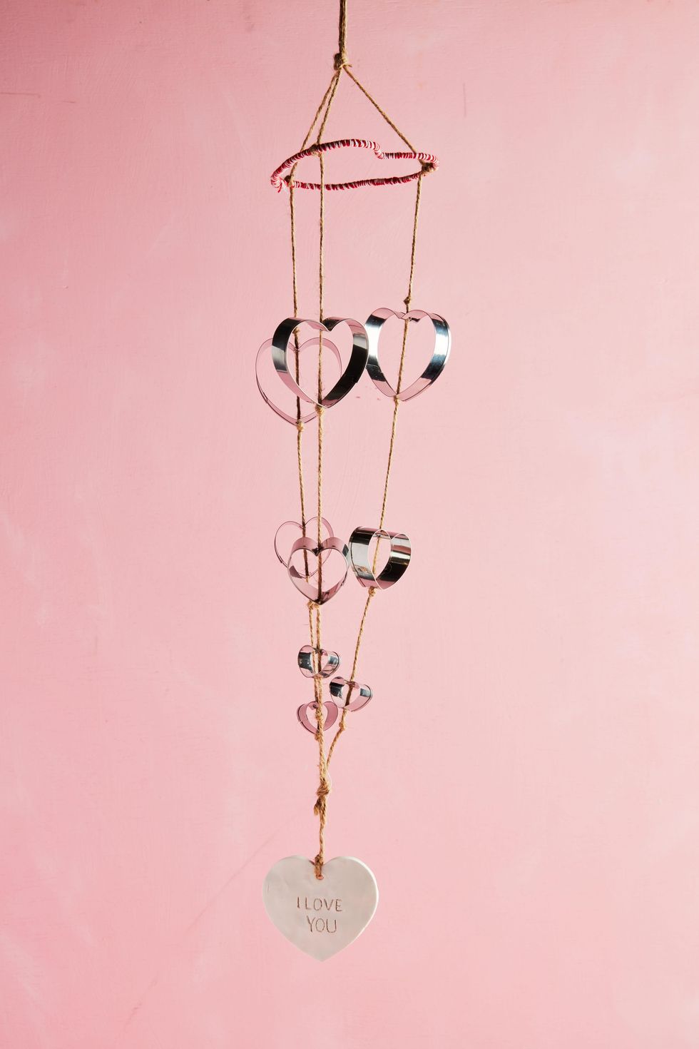 heartshaped cookie cutter wind chimes
