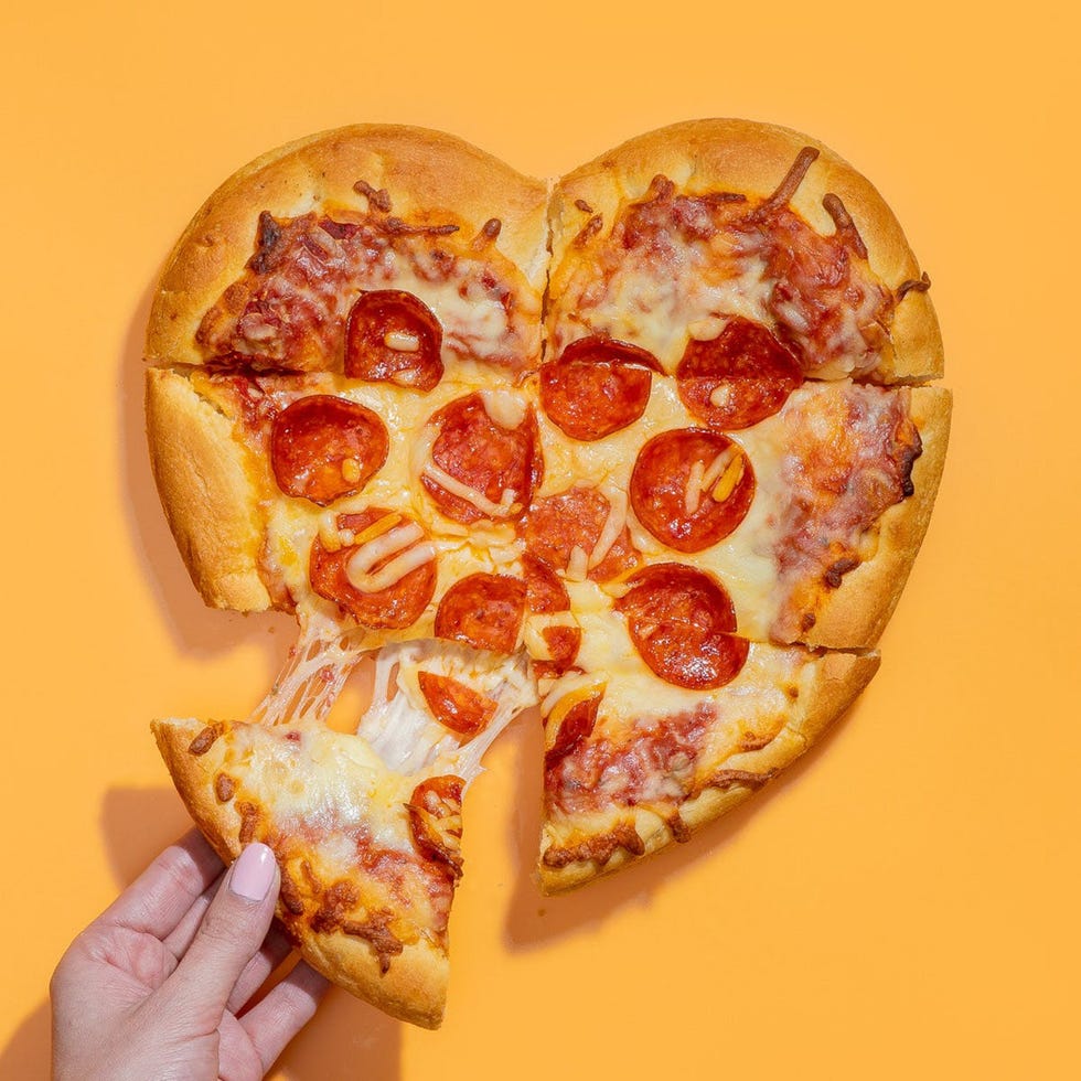 Heart-Shaped Pizzas