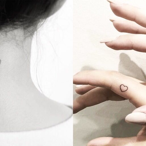 two heart tattoos