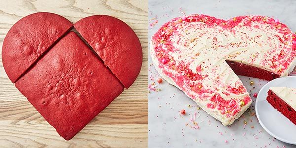 Red Velvet Cake (Heart Shape) - Mohali Bakers
