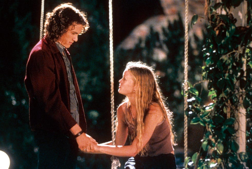 heath ledger and julia stiles in 10 things i hate about you