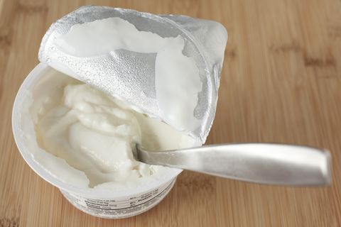 heavy cream substitute greek yogurt container spoon