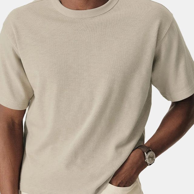a tan crewneck t shirt a tan crewneck t shirt