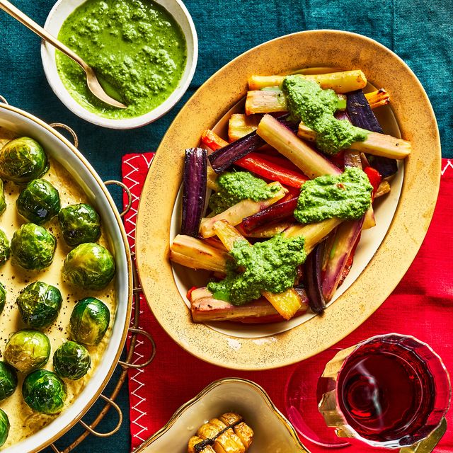 roasted roots with winter pesto