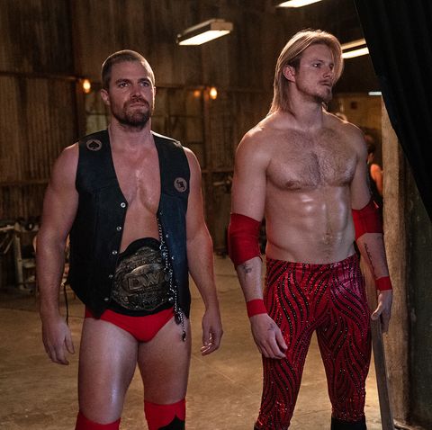 heels  stephen amell as jack space and alexander ludwig as ace spade
