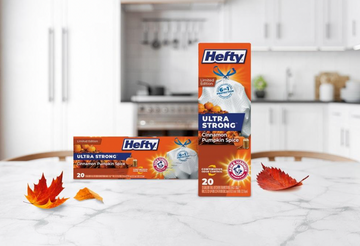 hefty's cinnamon pumpkin spice trash bags are back for fall