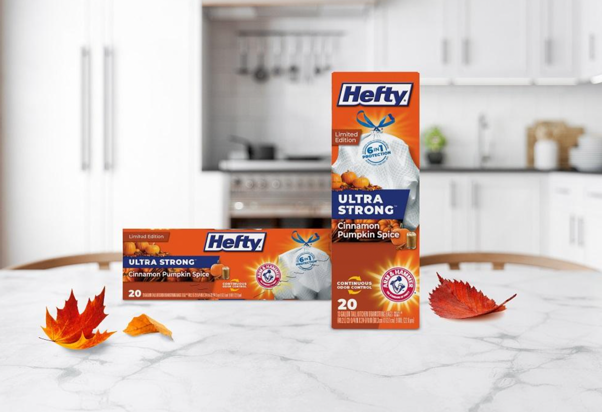 Hefty's Viral Cinnamon Pumpkin Spice Trash bags are back in 2024