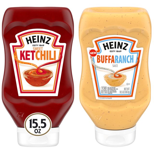 heinz sweet ketchili and buffaranch sauces condiments