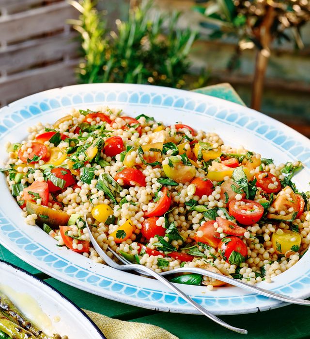 heirloom tomato and giant couscous