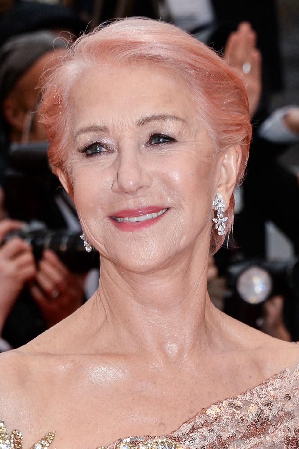 Helen Mirren Cannes pink hair