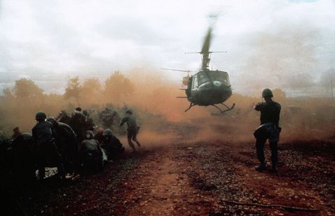 departing helicopter, vietnam war