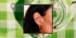Helix piercing: pain, healing, jewelry - obsidian piercing