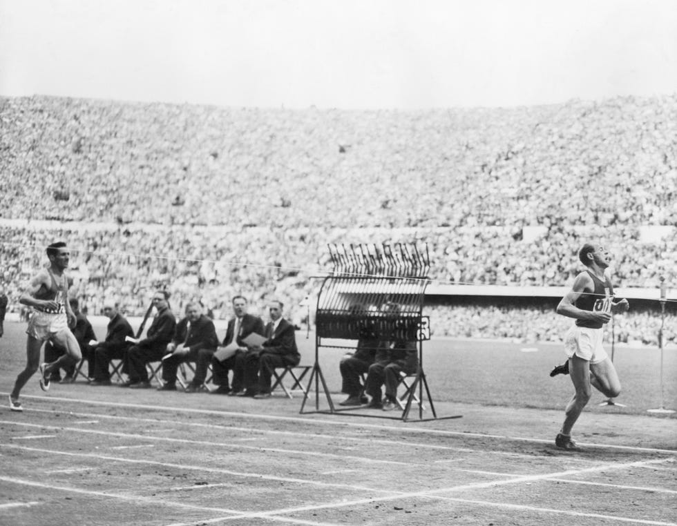 finish of 5000 meters at olympics