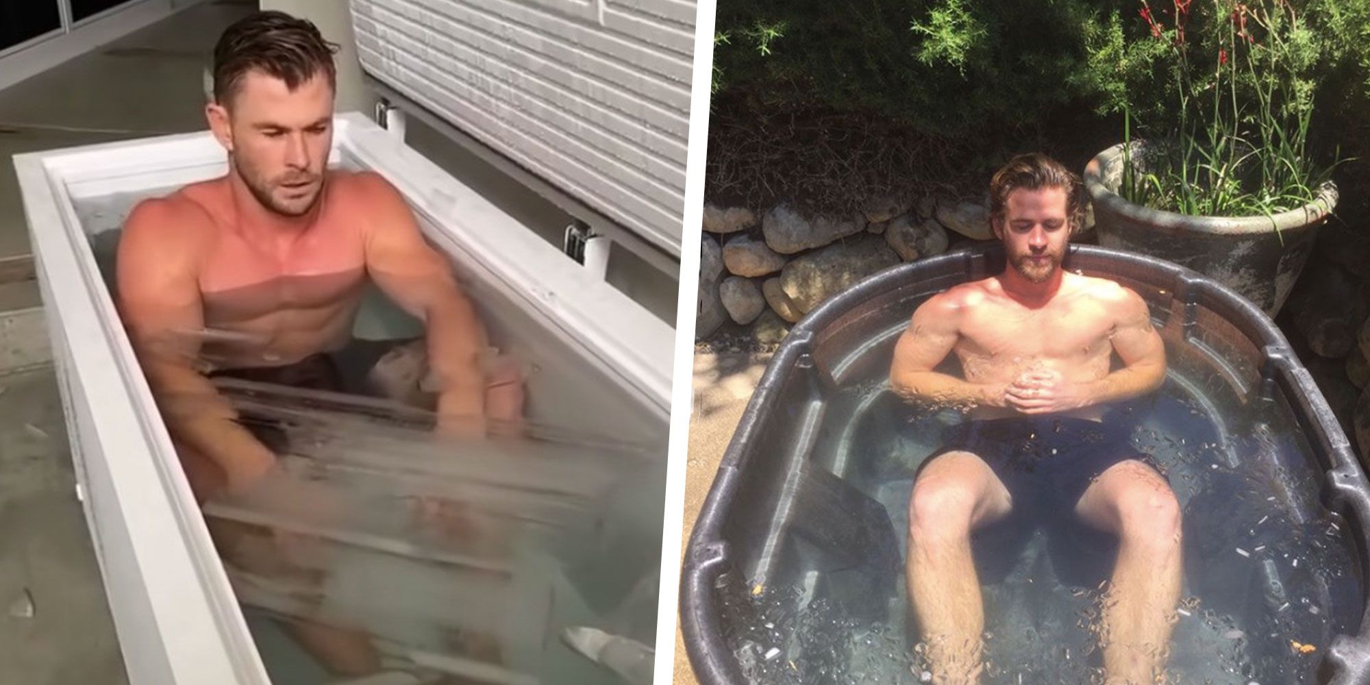 2000px x 1000px - Chris and Liam Hemsworth End Their Workouts with an Ice Bath, so We Did Too