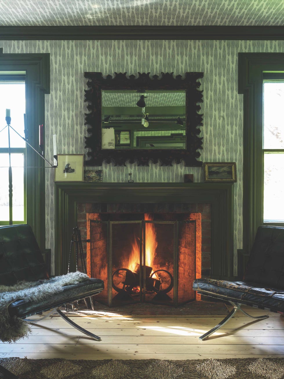 hendricks churchill farmhouse living room fireplace