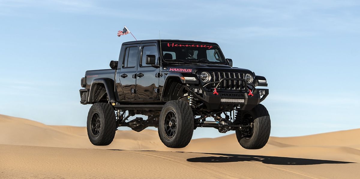 Hennessey's Hellish 1000-HP Jeep Gladiator Maximus Is Ready to Fly