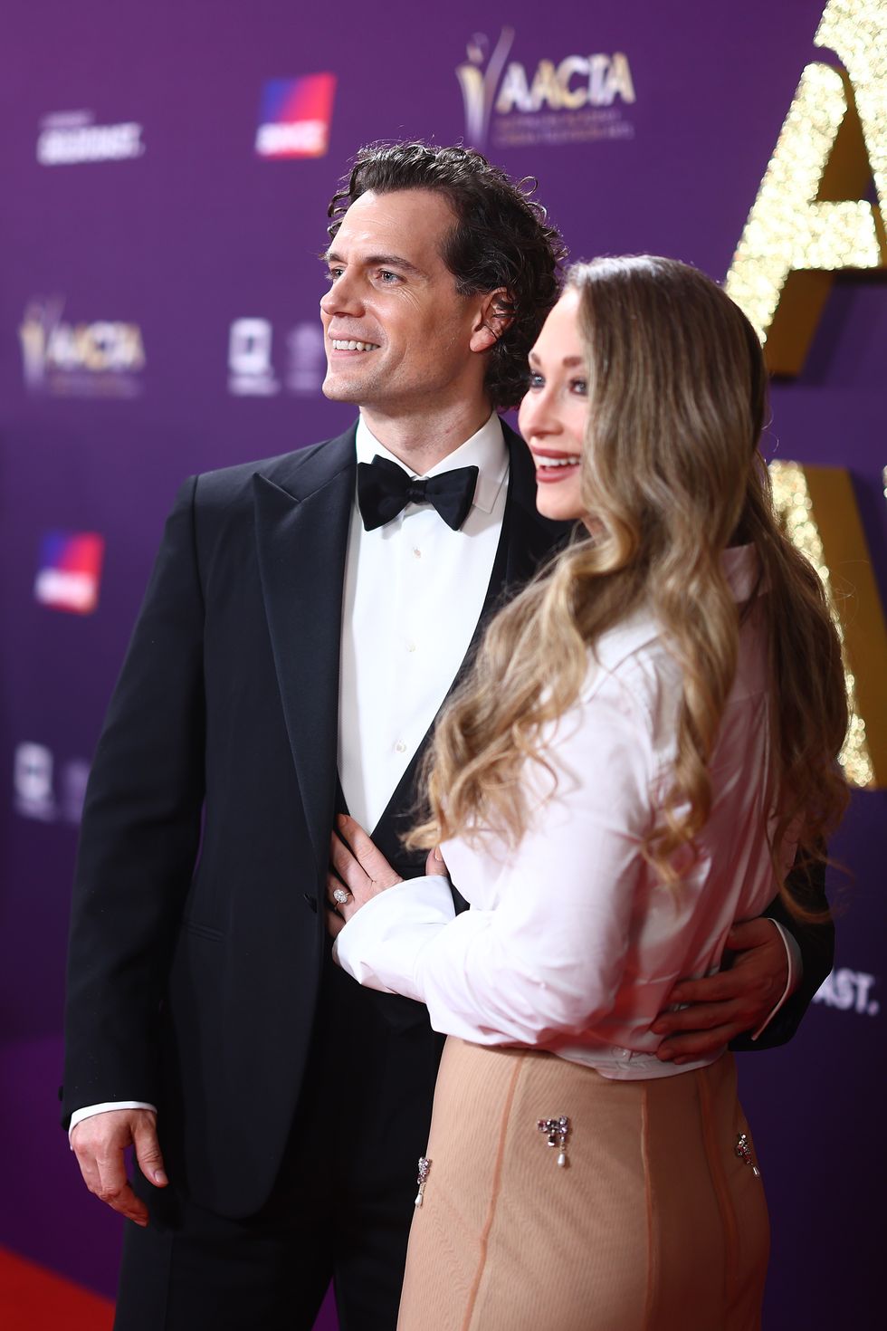 natalie viscuso and henry cavill at the 2025 aacta awards