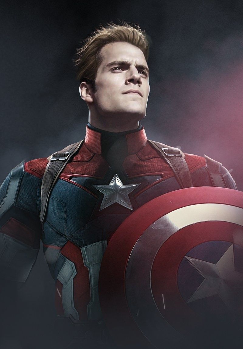 Así sería Henry Cavill como Capitán América - Fan art de Henry Cavill como Capitán  América