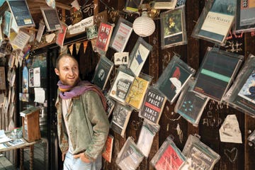 jake padorr is one of three staff members at the henry miller memorial library in big sur