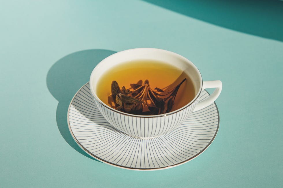 herbal tea in white cup