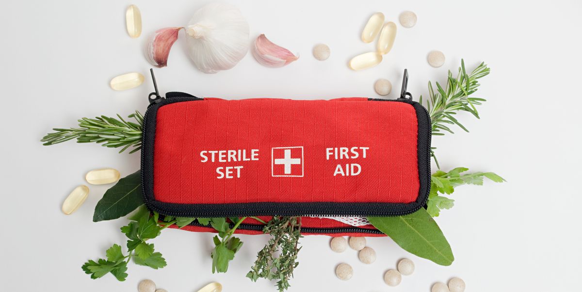 Herbs in first aid kit