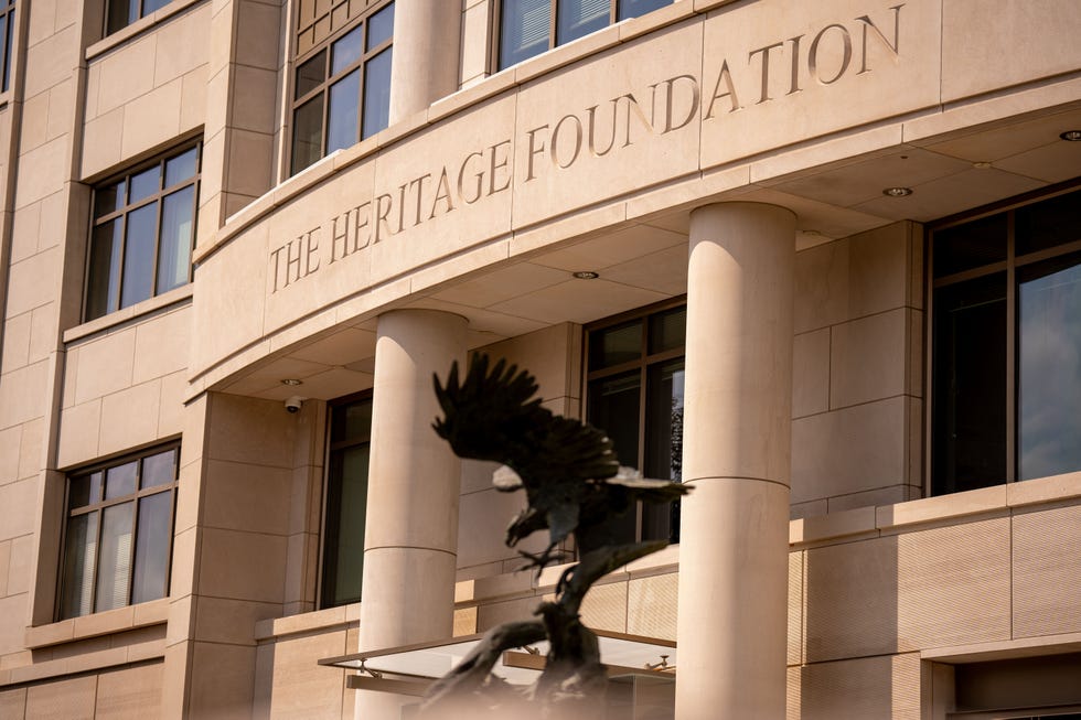 washington, dc july 30 an exterior view of the heritage foundation building on july 30, 2024 in washington, dc paul dans, director of project 2025 at the heritage foundation, has stepped down after republican presidential nominee, former us president donald trump became angered by news reports tying him to unpopular heritage foundation policy proposals photo by andrew harnikgetty images