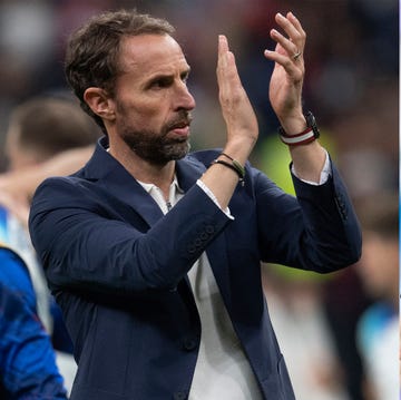 england football manager gareth scourfield and actor joseph fiennes