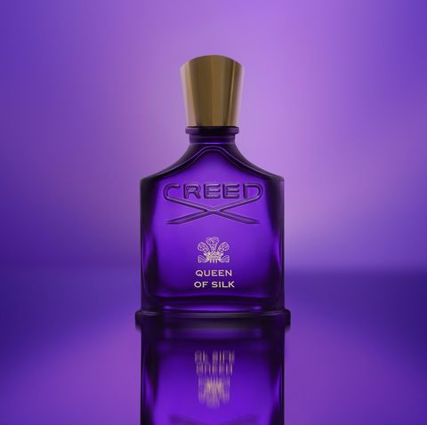 a bottle of purple liquid