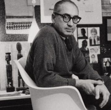 saul bass in his los angeles office, circa 1960