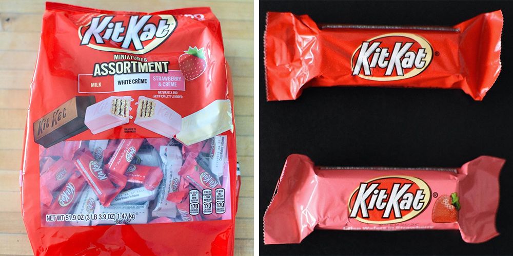 beslutte stereoanlæg slap af Kit Kat Has a Miniatures Assortment That Includes a New Strawberry & Crème  Flavor