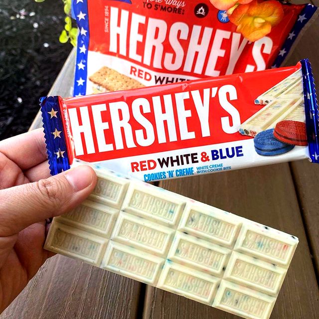 hersheys red white blue cookies n creme chocolate bar