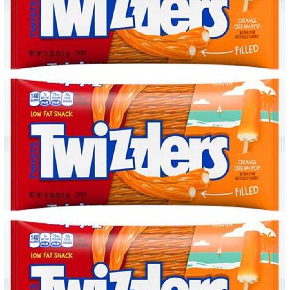twizzlers orange cream pop filled twists