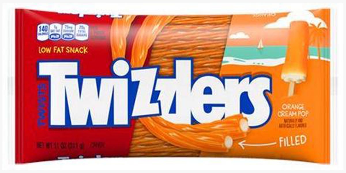 Buy Twizzlers Orange Cream Pop Filled Twists - Pop's America