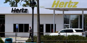 a hertz car rental office is seen the day after hertz