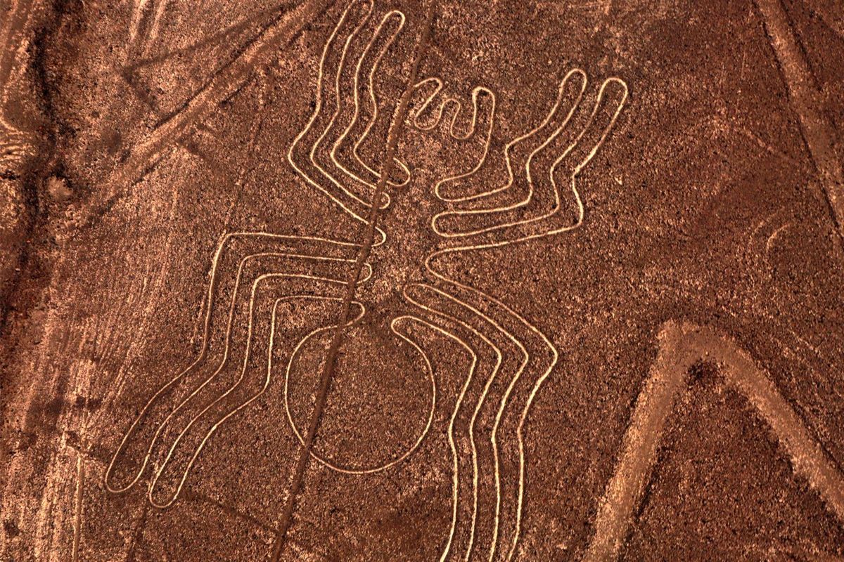 een tekening van de nazcalijnen in peru