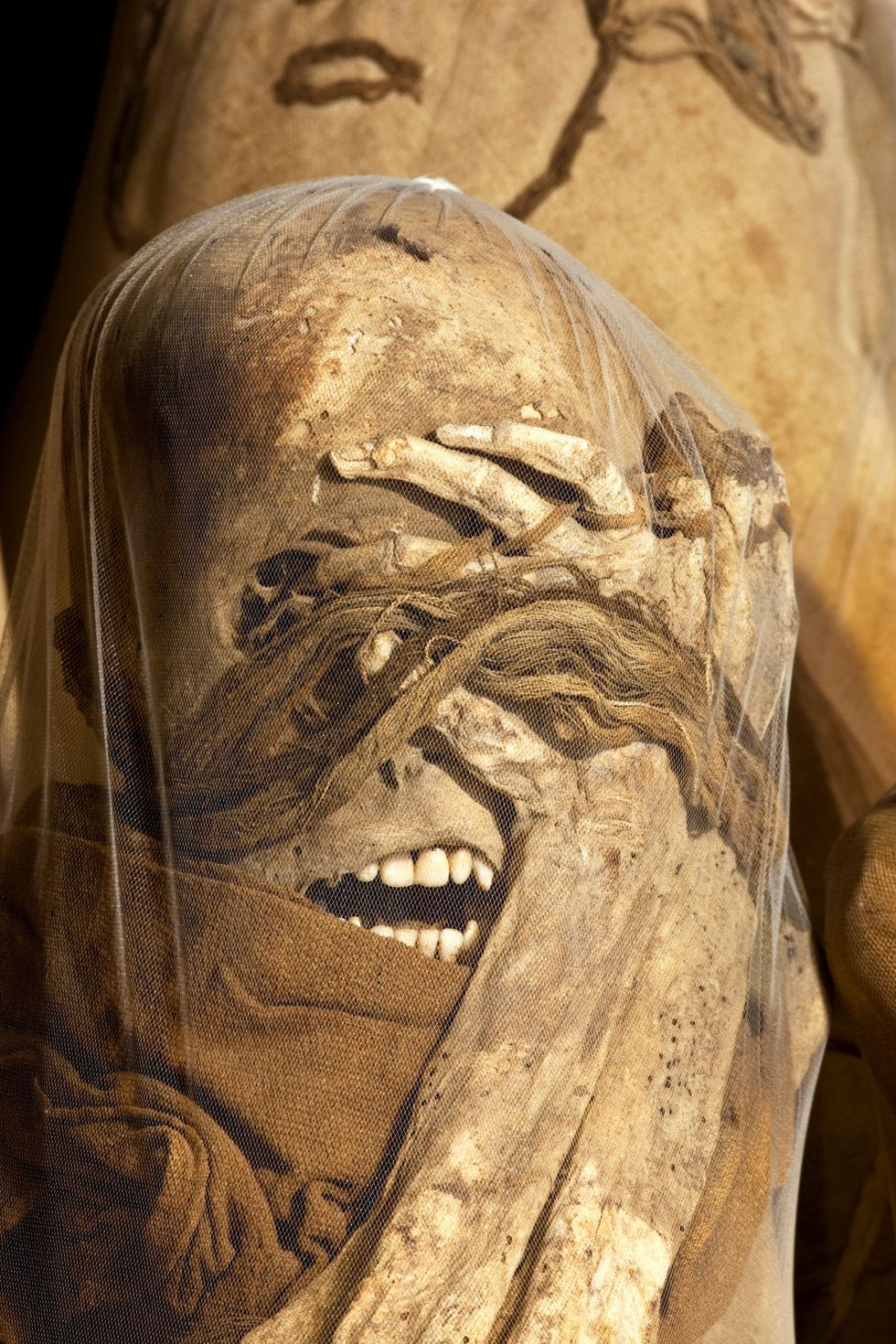 Chachapoyamummie in het Museo Leymebamba
