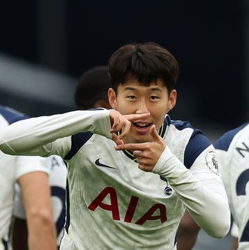heung min son scores for spurs in football match v west ham united