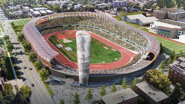 rendering of new Hayward Field