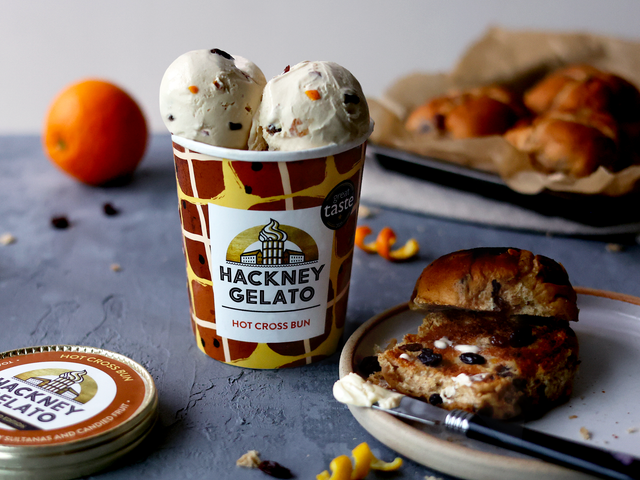 hackney gelato hot cross bun gelato