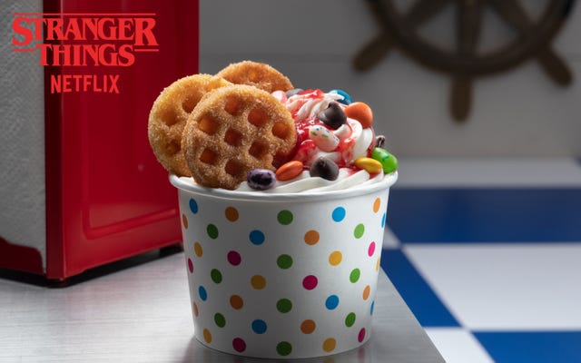 Food, Frozen dessert, Dish, Waffle, Ice cream, Dessert, Cuisine, Sundae, Ingredient, Breakfast, 