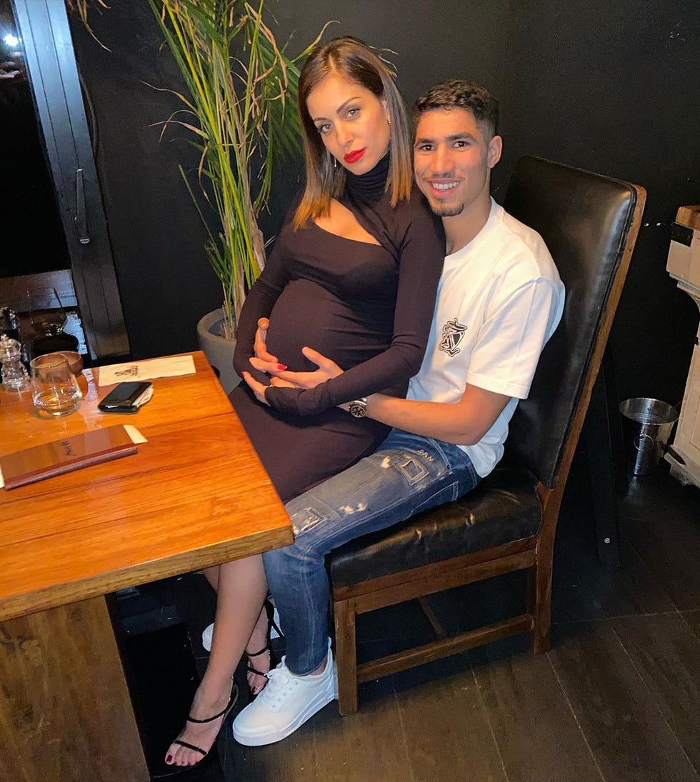 Achraf Hakimi e Hiba Abouk