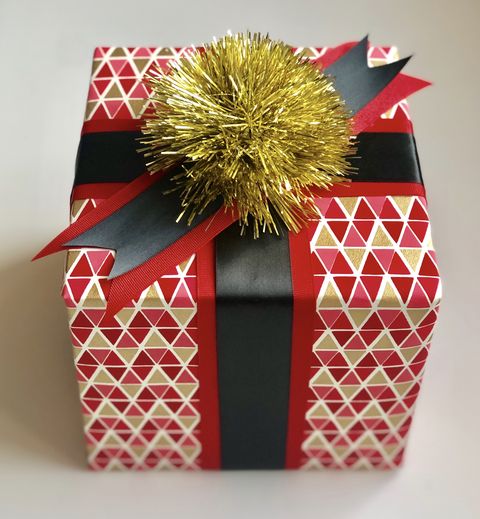 Present, Gift wrapping, Red, Box, Party favor, Wedding favors, Ribbon, Paper, Art paper, 