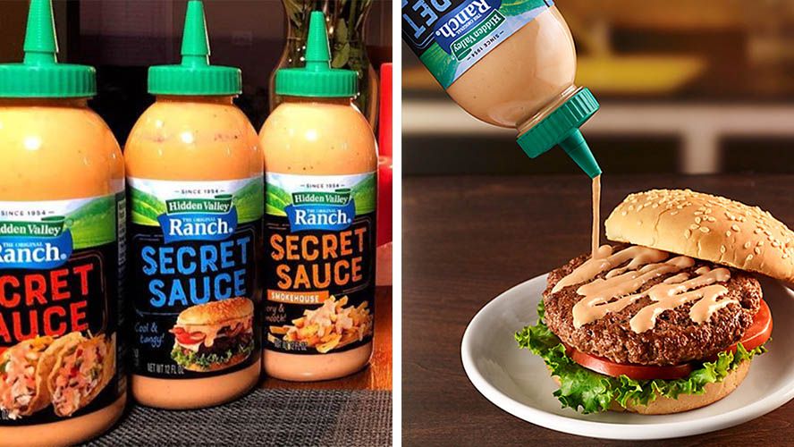 Hidden Valley Ranch Sauce, Golden Ranch Secret Sauce Burger Topping and  Dressing, Gluten Free Sauce, 12 Ounces